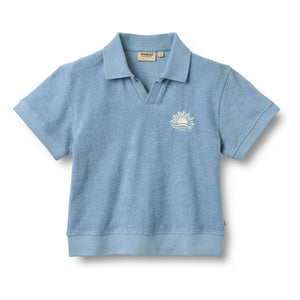 Wheat - Marlo Organic Cotton Polo T-Shirt | Light Blue