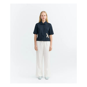 Thinking Mu - Donkey Fish organic cotton shirt | Navy Blue
