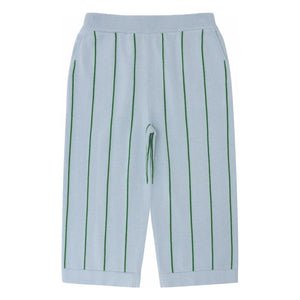 FUB - Striped Trousers Extra Fine Knit Organic Cotton | Light blue