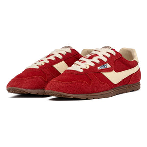 Autry - Windspin Low Two-Tone Suede and Leather Sneakers | Red