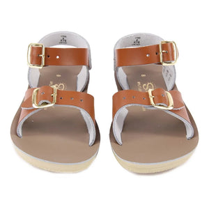 Salt-Water - Surfer Double Buckle Leather Waterproof Sandals | Camel