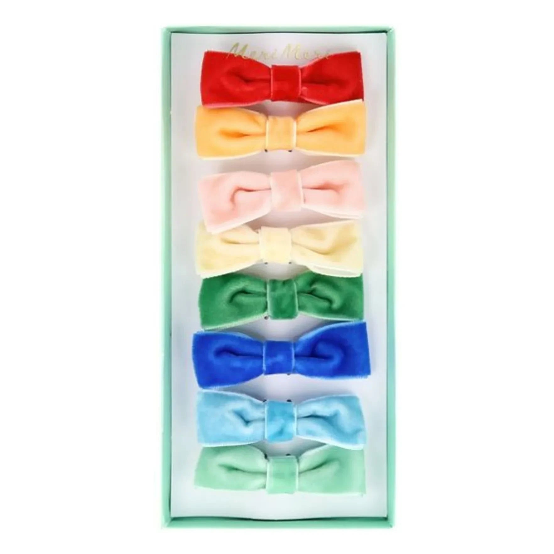 Meri Meri - Velvet Bow Hair Clips - Set of 8