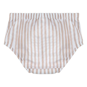 Petit Lem - Seersucker Anti-UV Striped Baby Diapers, Recycled Fibers | Beige