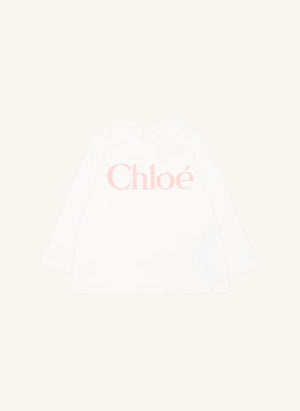 Chloé - Uzun Kollu Tişört Chloé Organik Pamuk | Beyaz