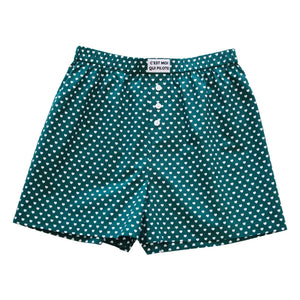 C'est moi qui pilote - Heart-shaped Panties | Green