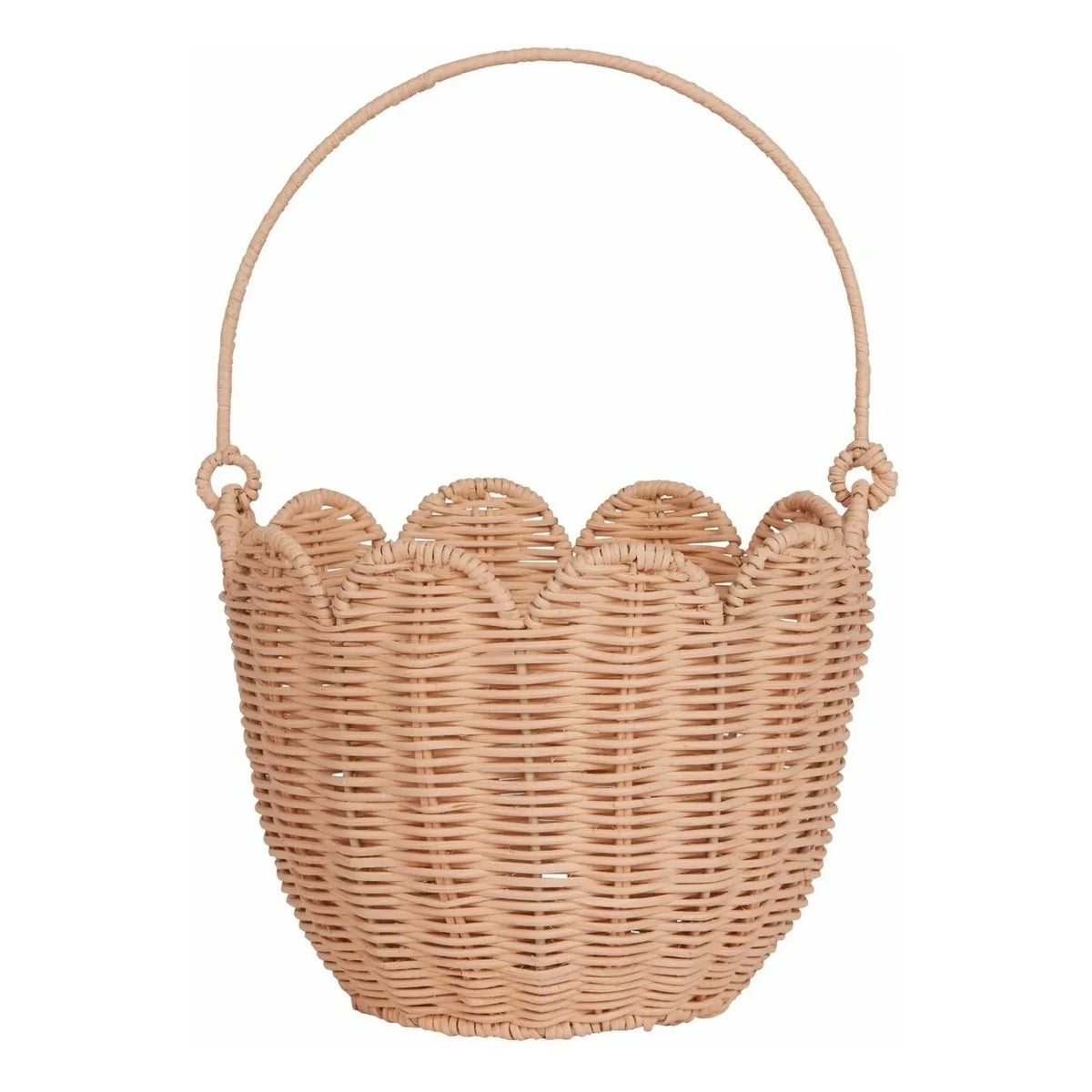 Olli Ella - Leaf Rattan Basket | Peach