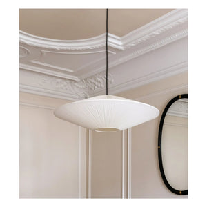 The Socialite Family - Büyük Brera pendant, pleated cotton - EU version (220 V) | Cream