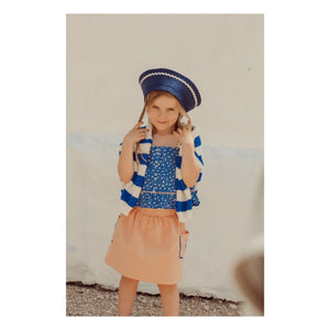 THE LiTTLE POETS - Embroidered Skirt Organic Cotton Checkered | Apricot