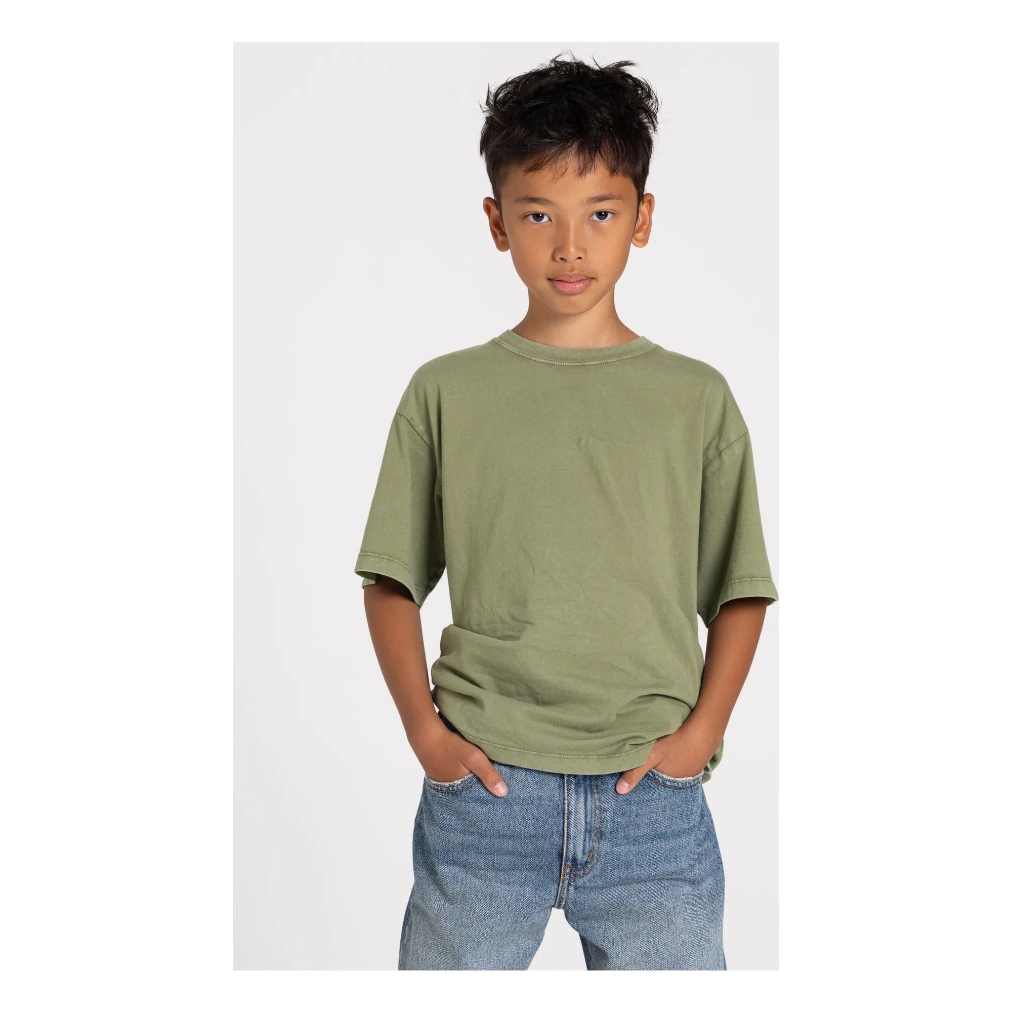 Smallable Kid - Nils Organic Cotton T-shirt | Light Khaki