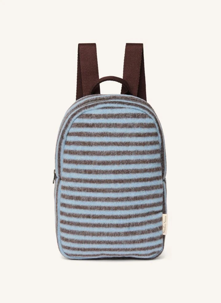 Studio Noos - Striped wool backpack | Light blue