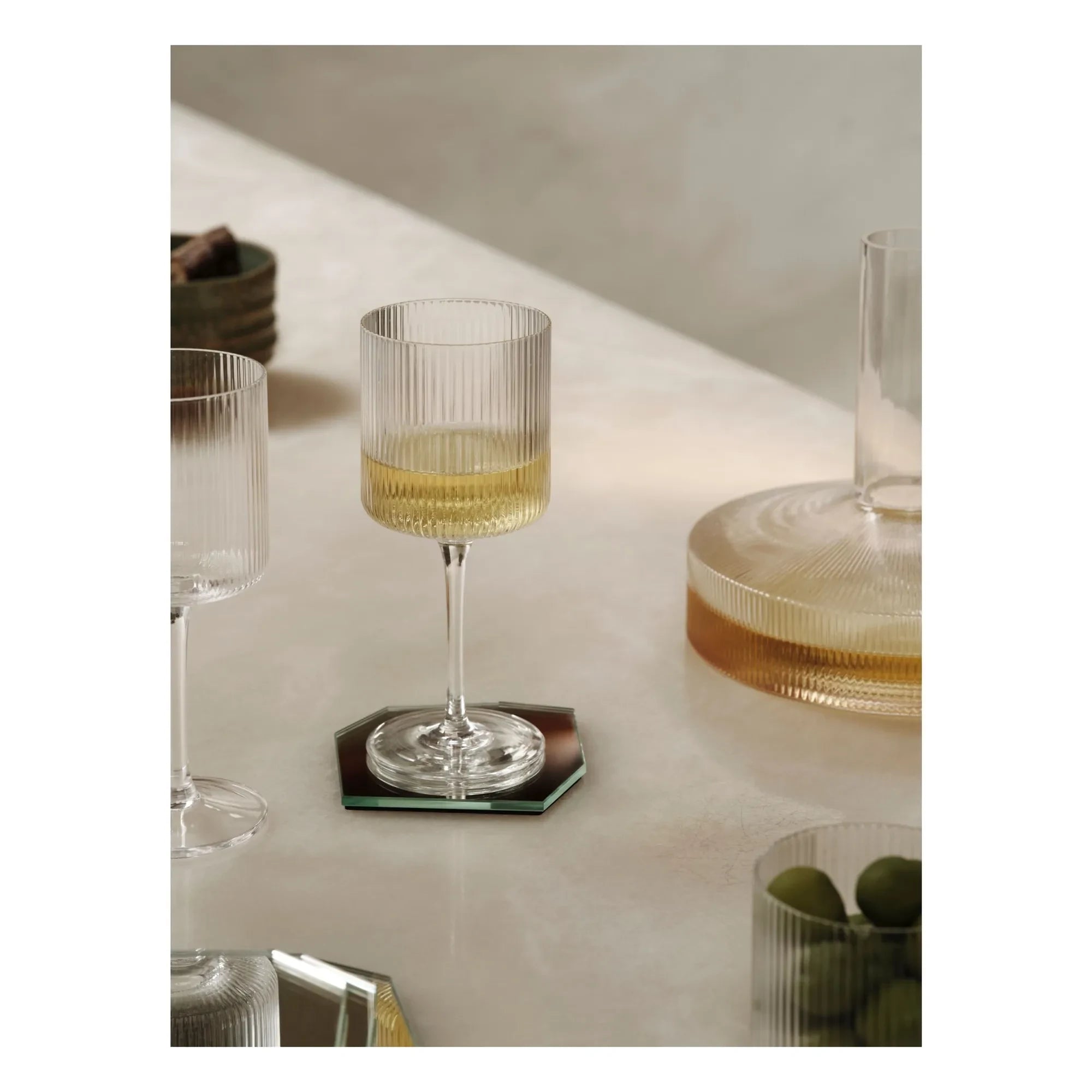 Ferm Living - Ripple White Wine Glasses - Set of 2