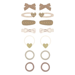 Mimi & Lula - 14-piece Glitter Hair Clips and Hairpin Set | Gold