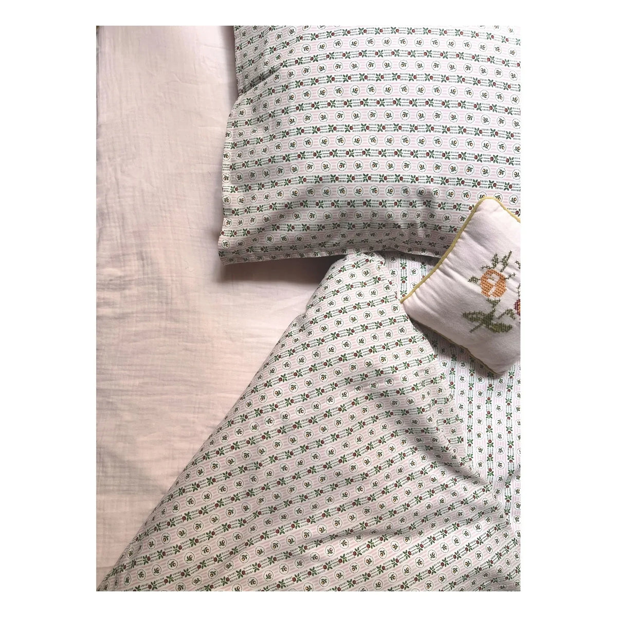 Editions Aimable - Doris Elastic Fitted Sheet | Dragée Pink Gauze