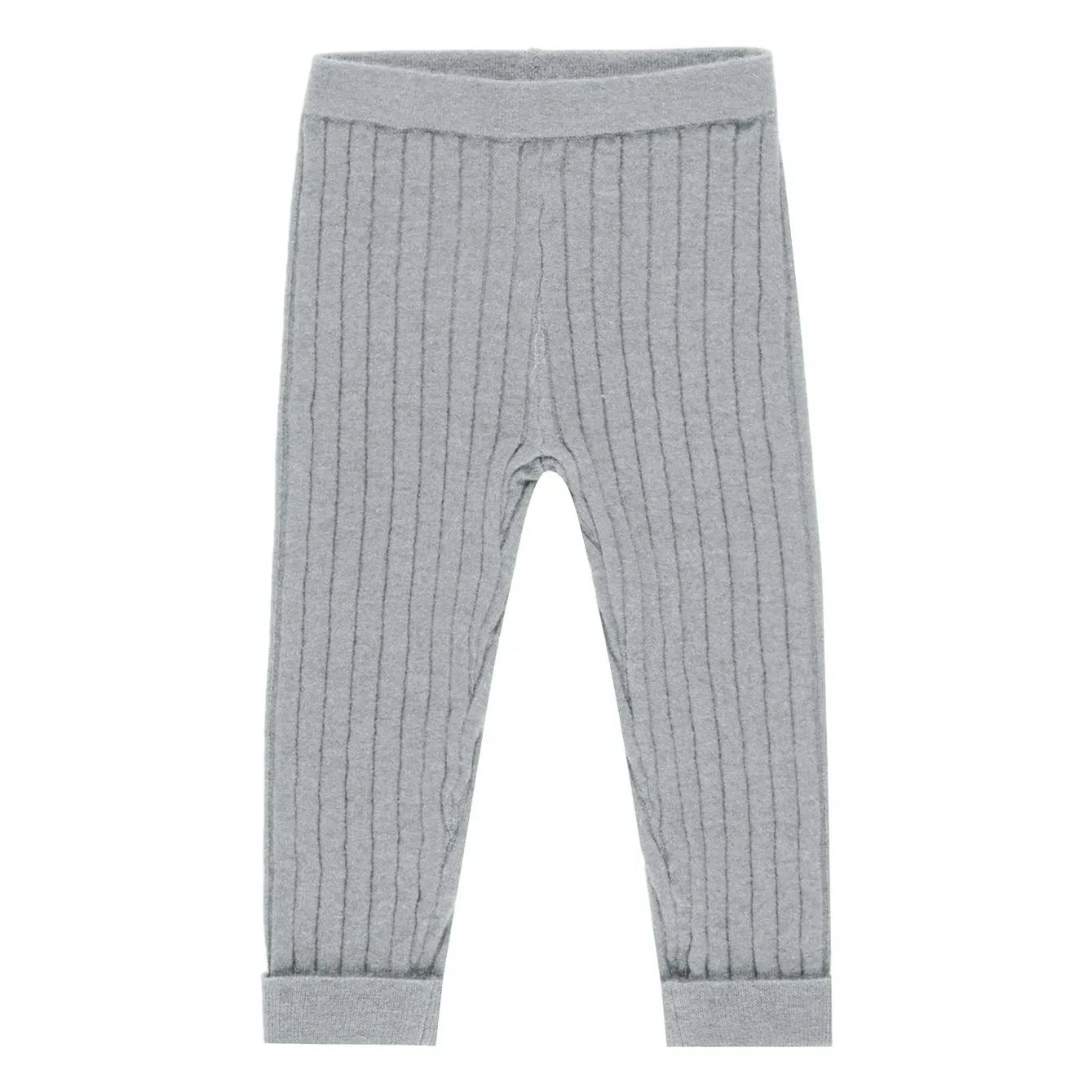 Rylee + Cru - Mini Quilted Ribbed Leggings | Gray Blue