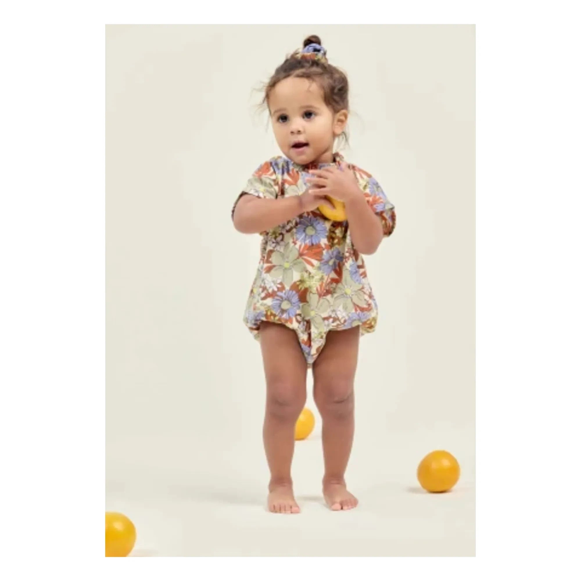 Apaches - Kalak Flower Pattern Romper | Green