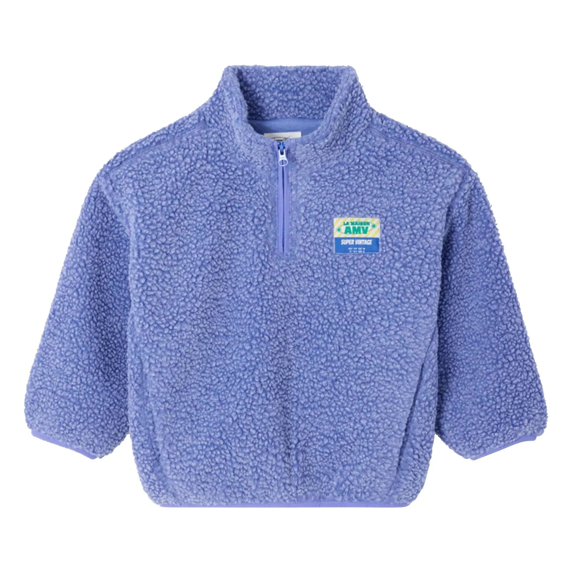 American Vintage - Hoktown Recycled Fiber Sherpa Half-Zip Sweatshirt | Purple