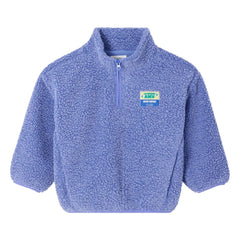 American Vintage - Hoktown Recycled Fiber Sherpa Half-Zip Sweatshirt | Purple