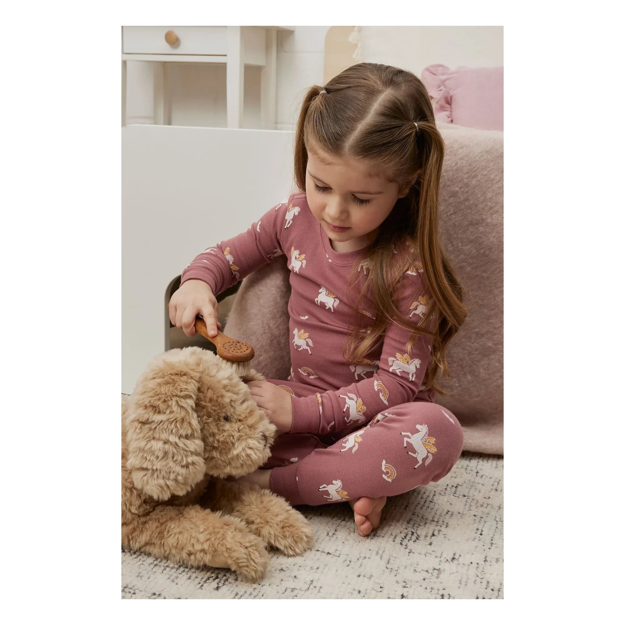 Petit Lem - Organik pamuk Pegasus pijama | Toz Pembe