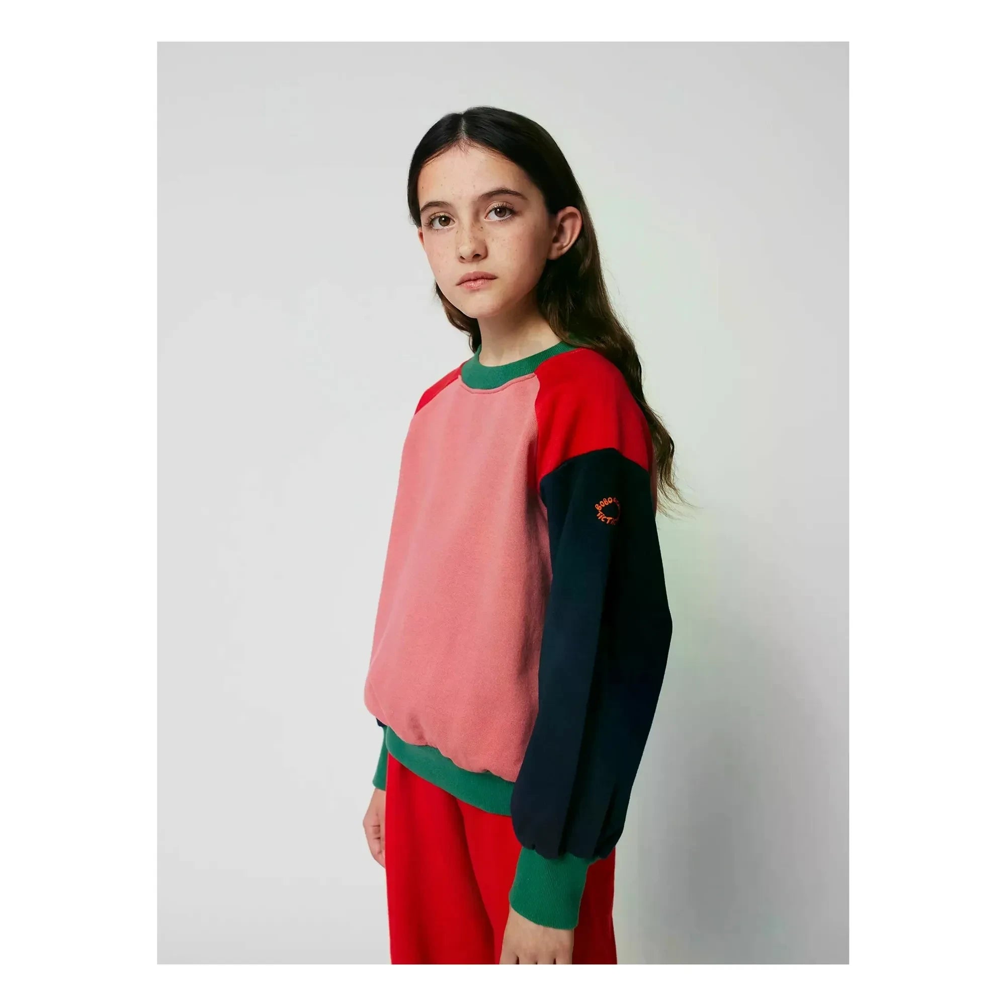 Bobo Choses - Color Block Organic Cotton Sweatshirt | Pink