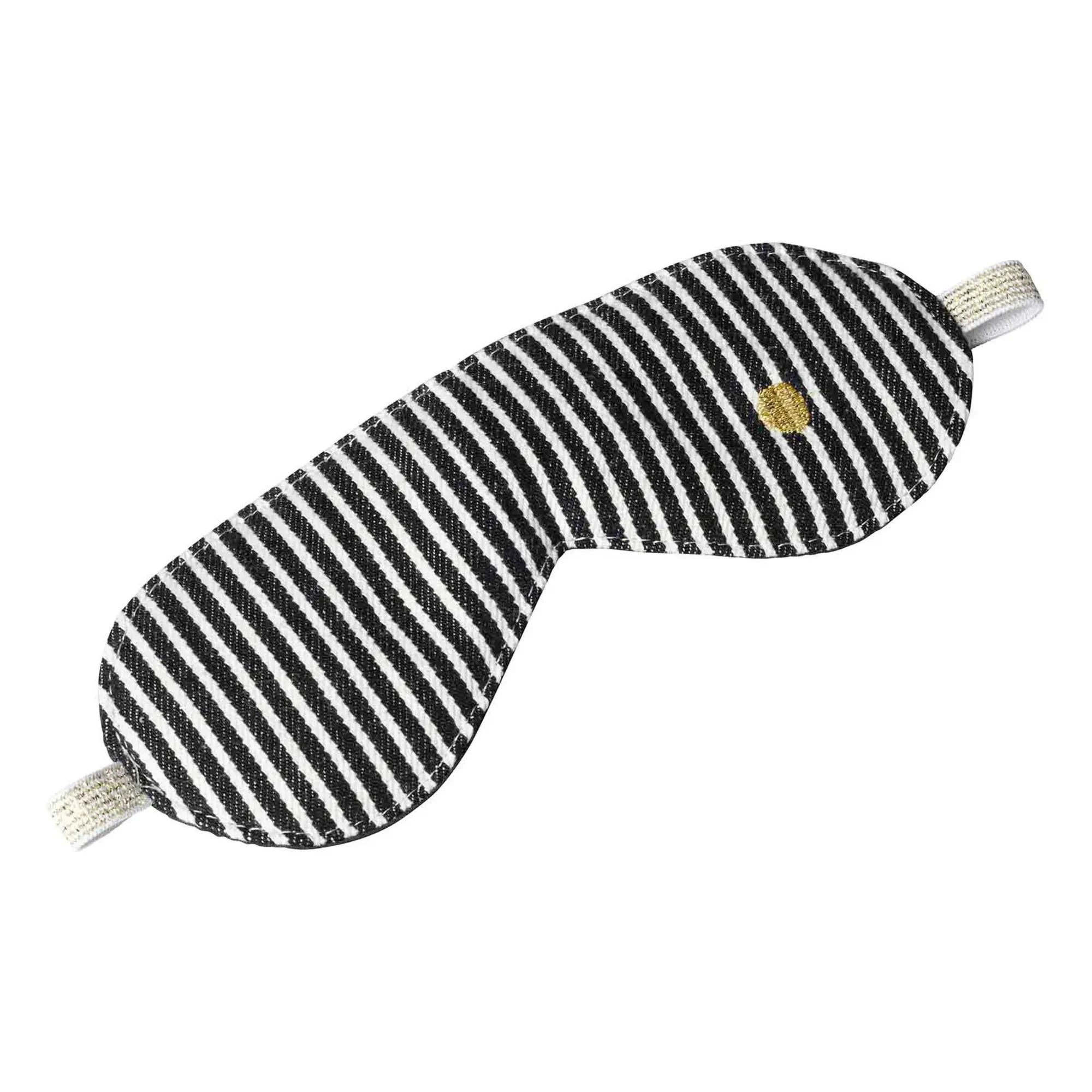La cerise sur le gâteau - Organic Cotton Striped Sleep Mask Basile | Caviar