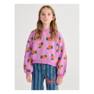 Bobo Choses - Purple Organic Cotton Sweat Crop Top