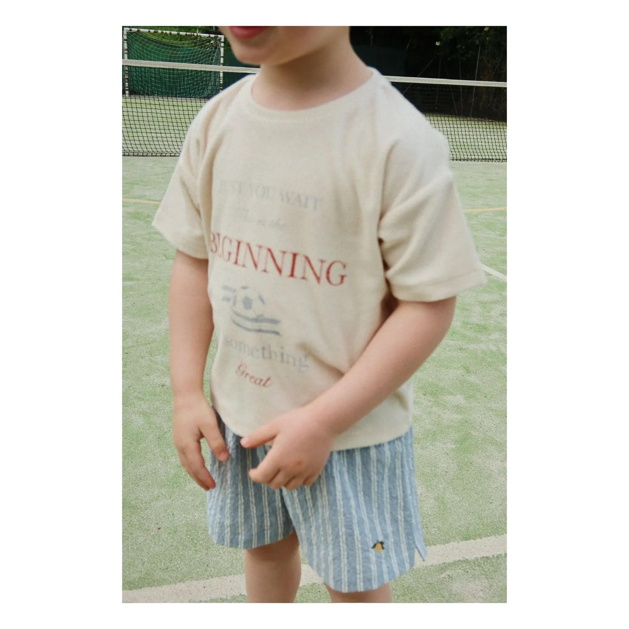Konges Sløjd - Elliot Striped Organic Cotton Shorts | Blue