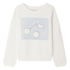 Bonpoint - Gena Cherry organik pamuklu sweatshirt | Beyaz