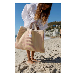 Studio Noos - Striped Beach Bag | Pale Yellow