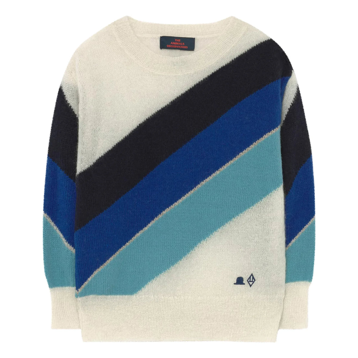 The Animals Observatory - Mohair and Alpaca Wool Striped Sweater | Blue