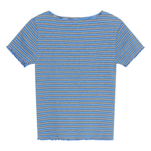 The New Society - TNS Nervürlü Striped T-Shirt | Blue