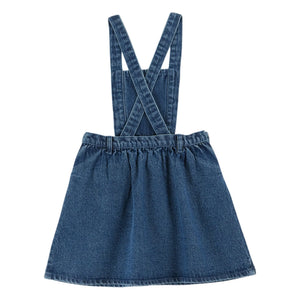 Emile et Ida - Denim Bib Dress | Blue