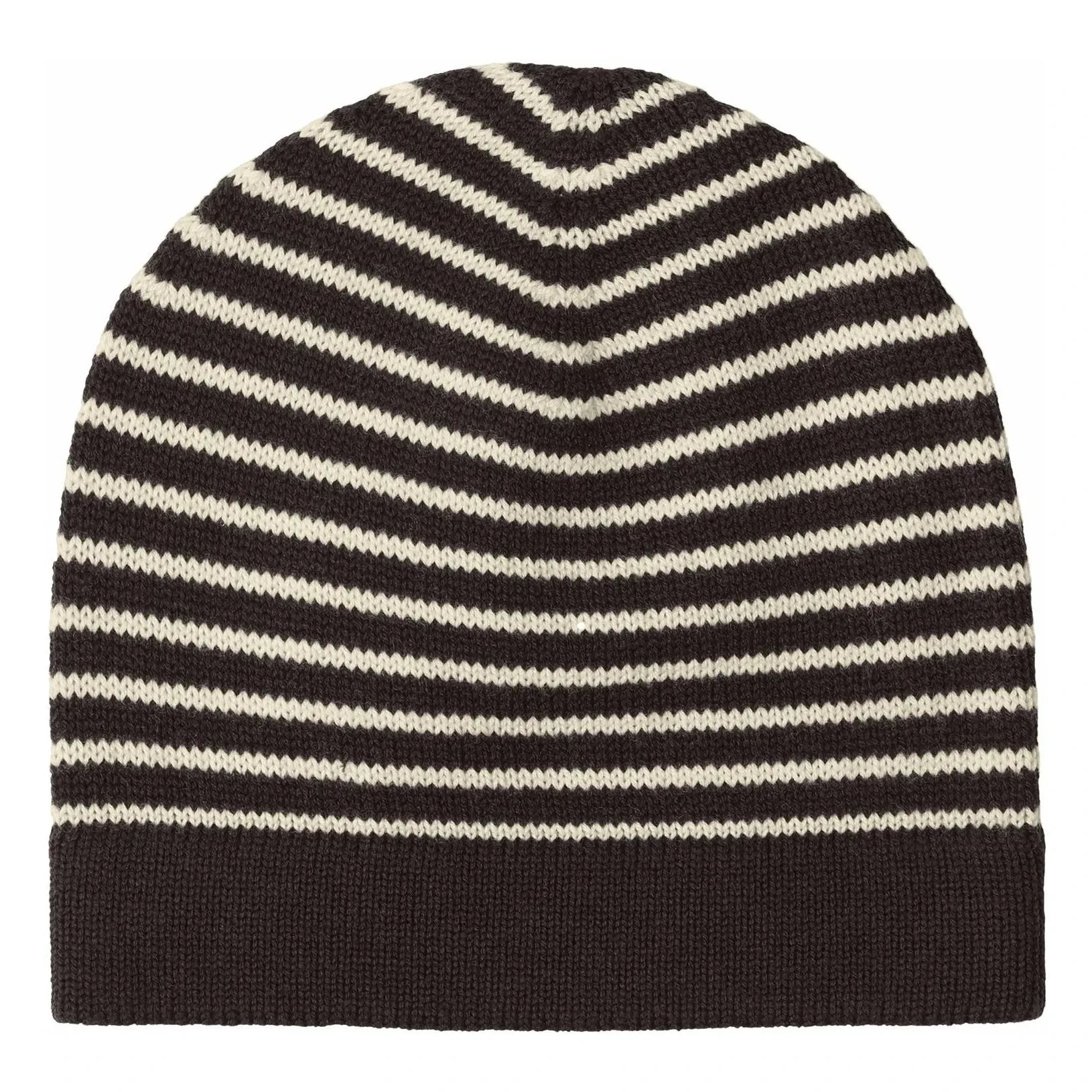 FUB - Striped Merino Wool Beanie | Brown