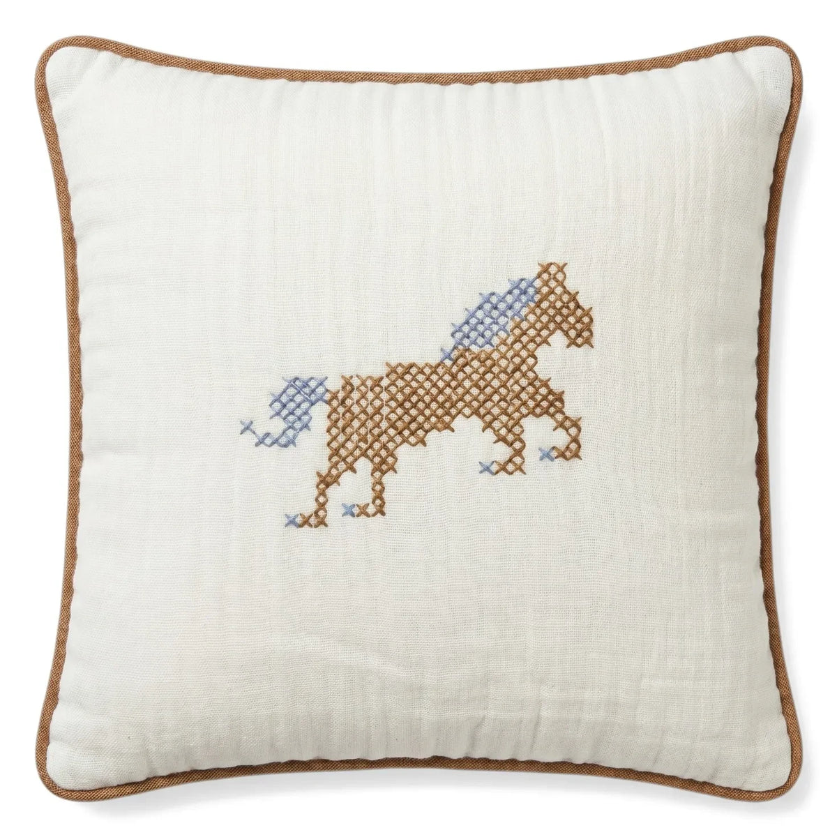 Editions Aimable - Clovis Horse Pillow | Off-White Gauze