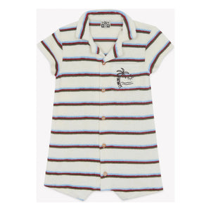 Bonton - Lilo Striped Towel Playsuit | Ivory