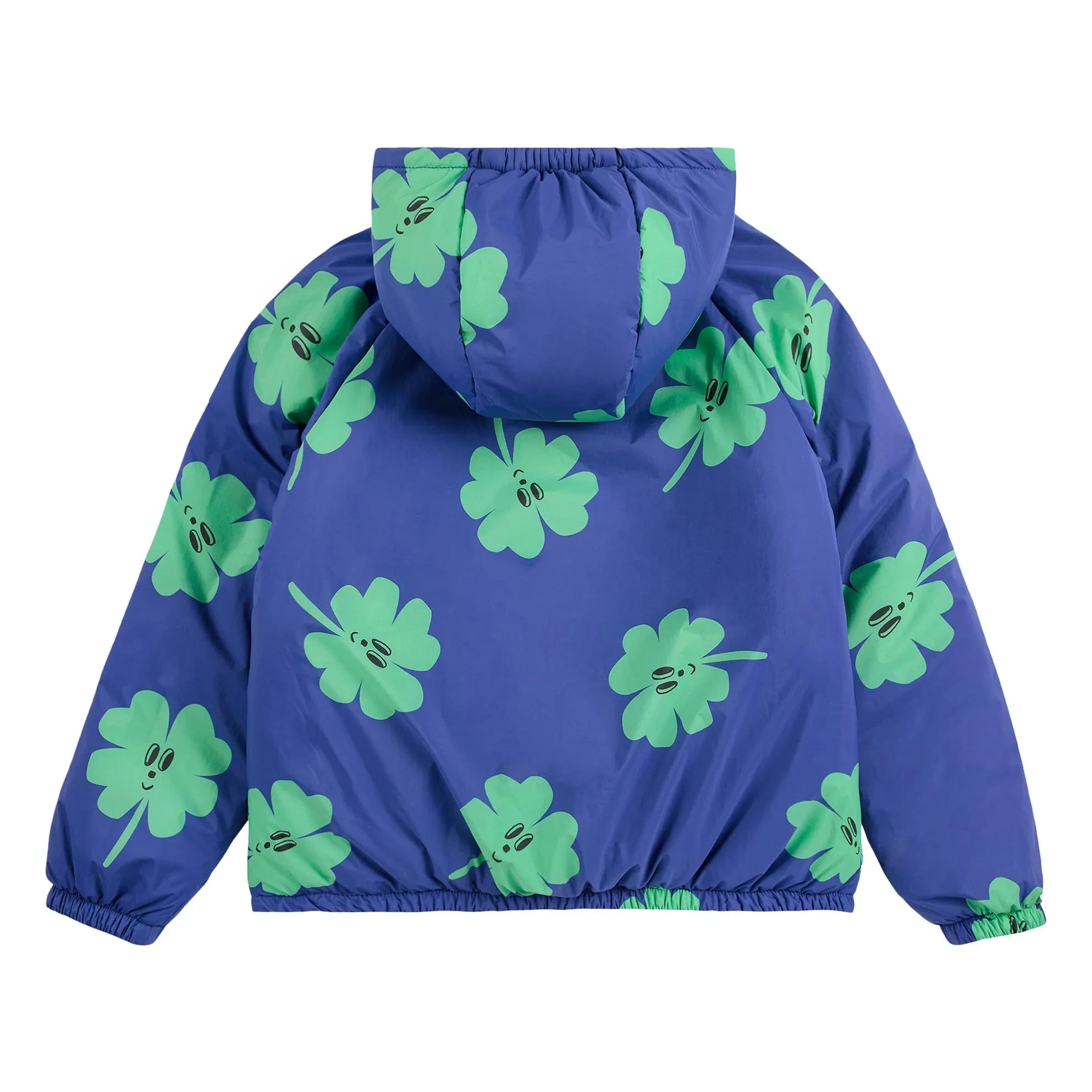 Bobo Choses - Reversible Waterproof Jacket with Clover Pattern | Purple