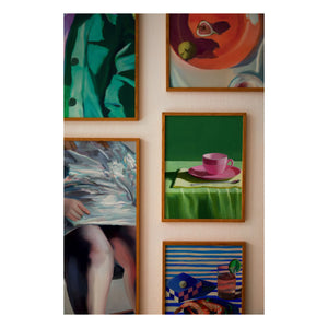 Paper Collective - Misfitting Things Shrimp and Stripes Poster | Blue