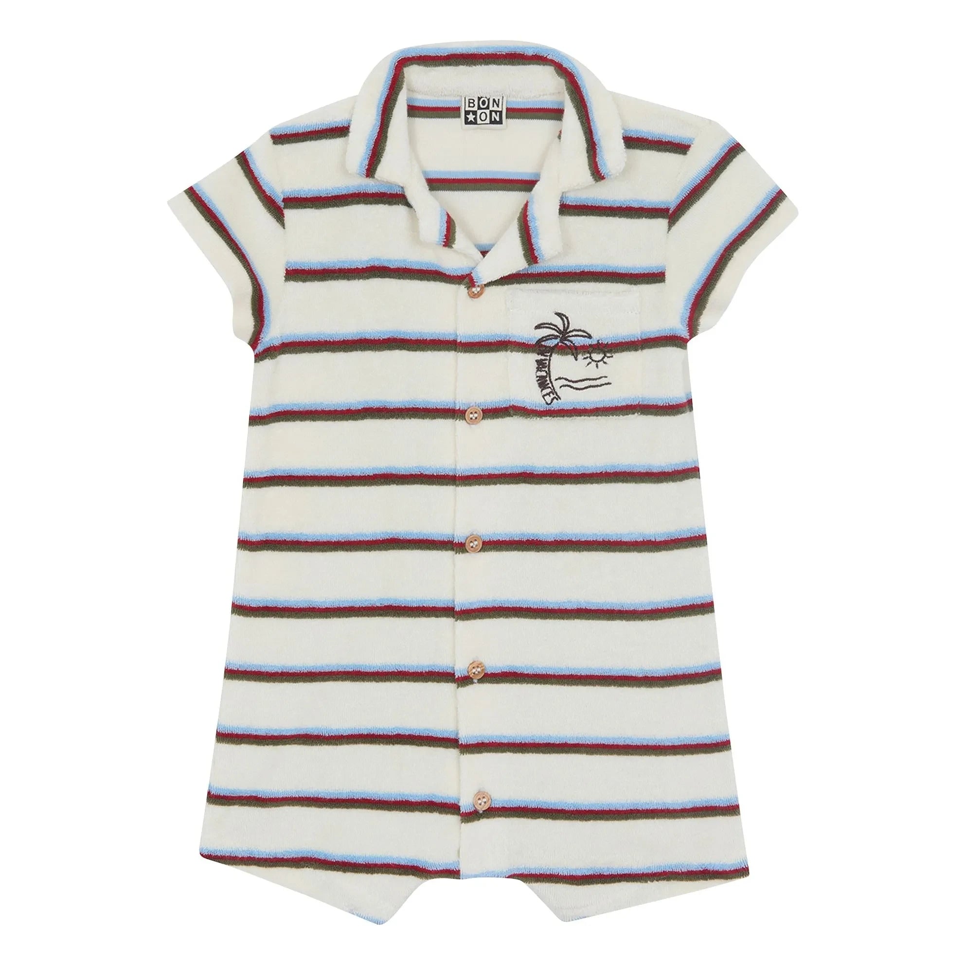 Bonton - Lilo Striped Towel Playsuit | Ivory