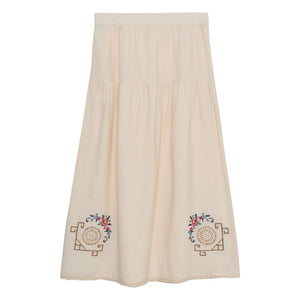 the new society - Narcise Cotton Skirt | Ecru