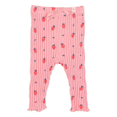 Búho - Strawberry Ribbed Leggings Organic Cotton | Candy pink