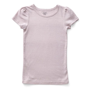 Soor Ploom - Pointelle Puff Organic Cotton T-Shirt | Beige Pink