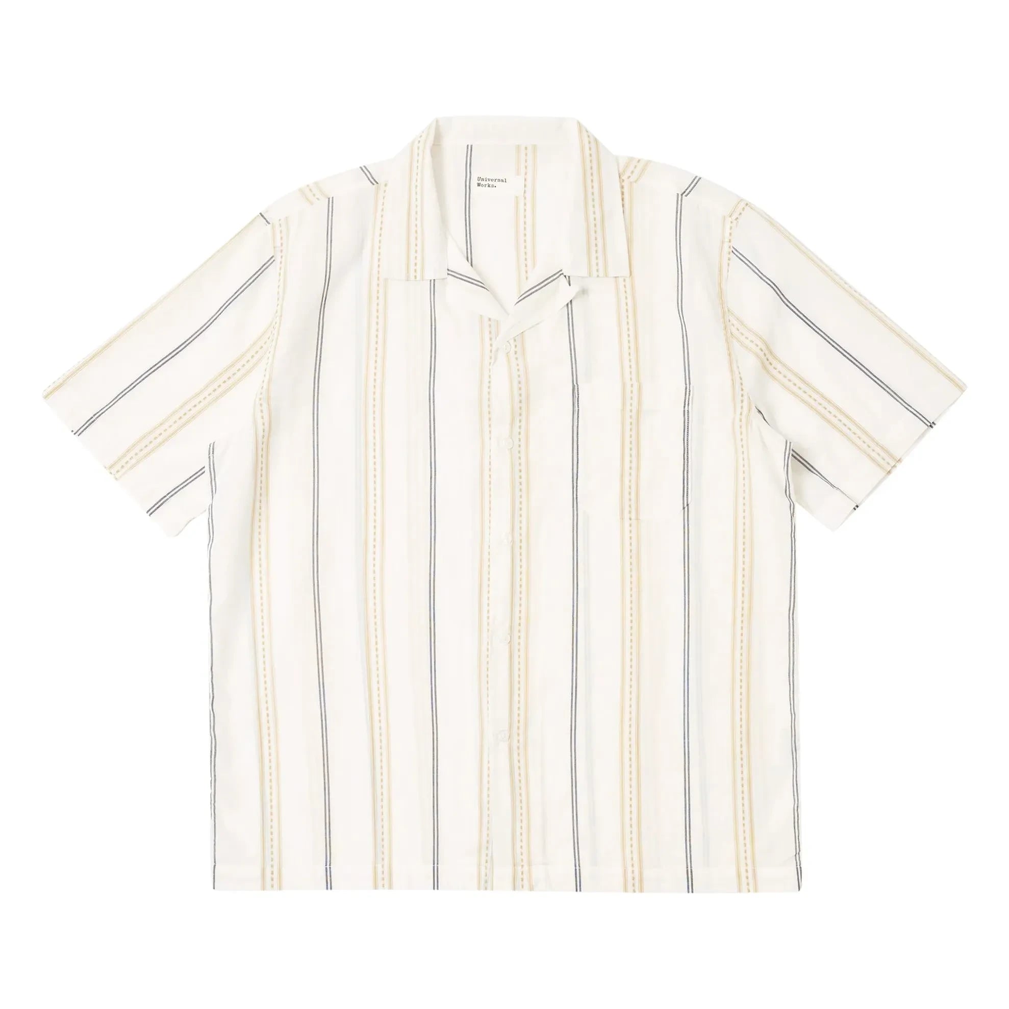 Universal Works - Hendrix Striped Shirt | Ecru