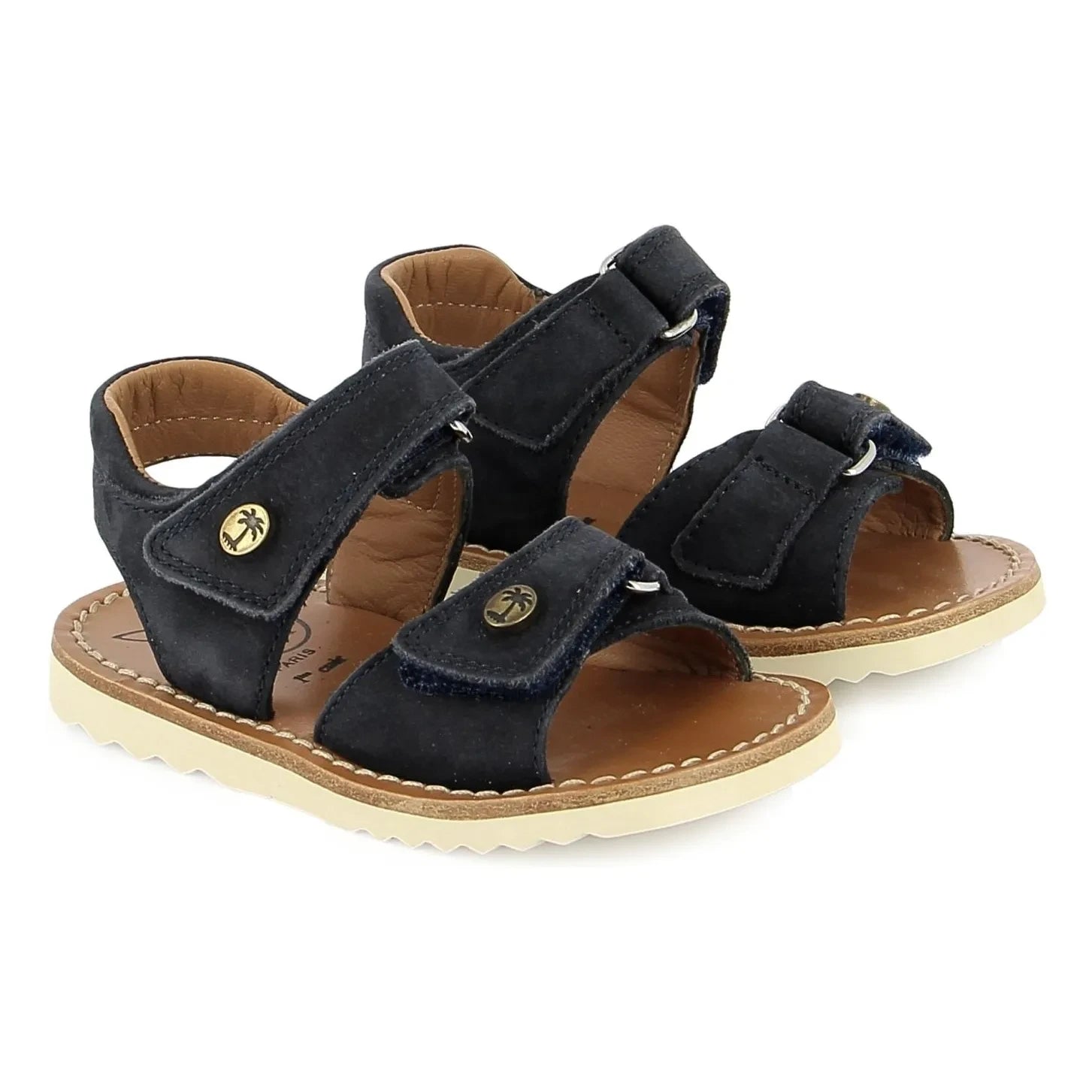 Pom d'Api - Waff Easy Nubuck Sandals | Dark Blue