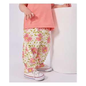 Petit Bateau - Organic Cotton Baby Flower Pants | White