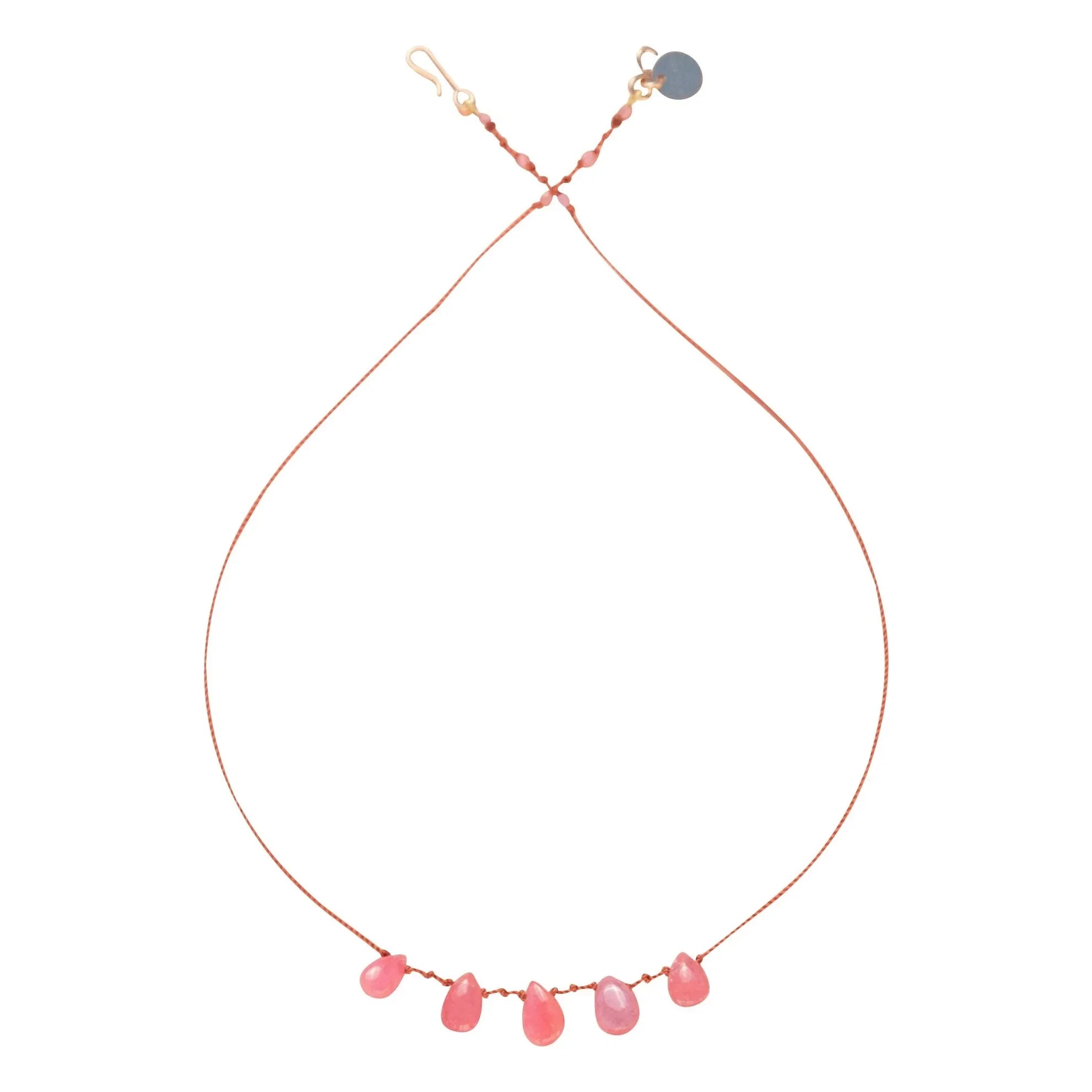 Ivarene - 5 Drop Necklace | Rhodochrosite