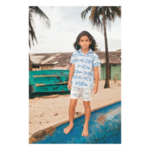 Pepita & Me - Barracudas Swim Shorts | Ecru