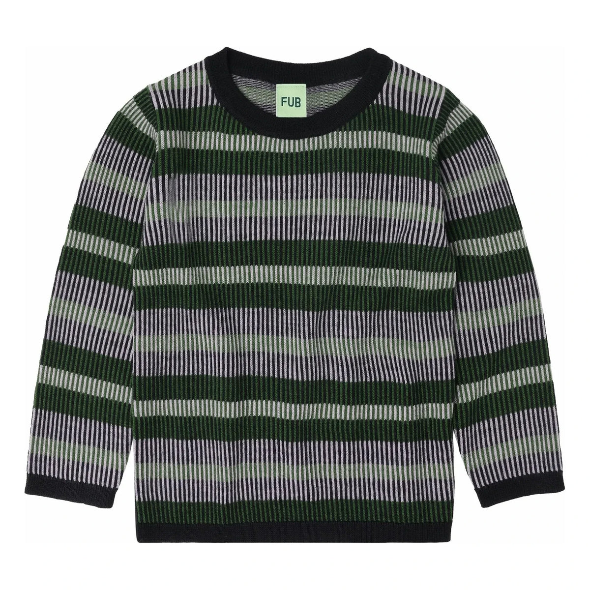 FUB - Striped Sweater Fine-knit Merino Wool | Navy