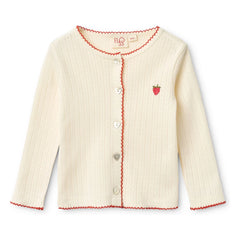 Flöss - Flora Fraise Pointelle cardigan | Cream