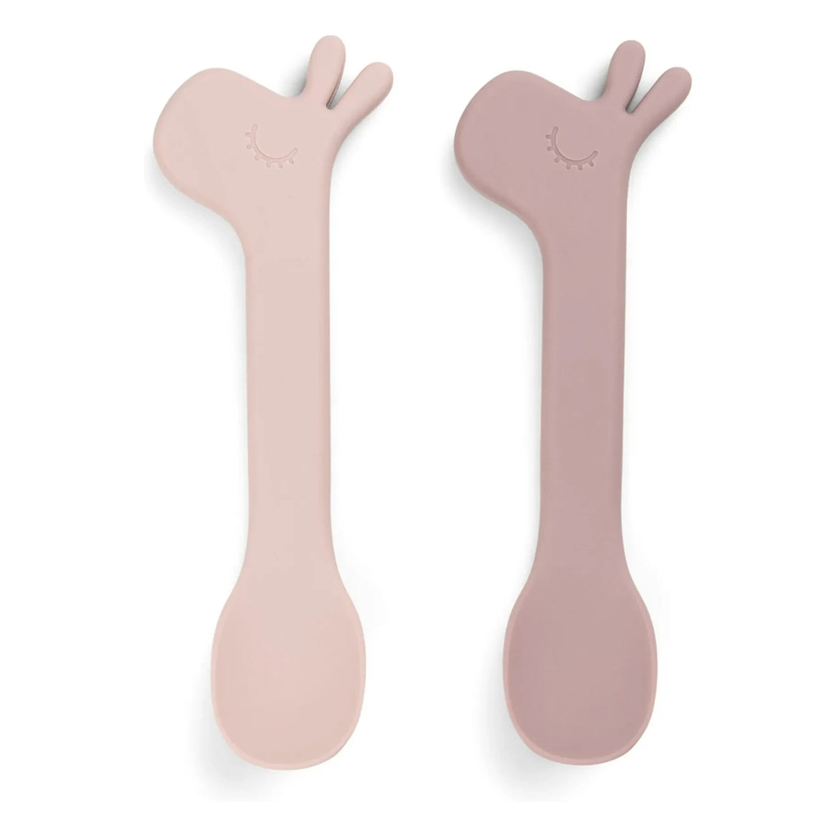Done by deer - Lalee silicone spoons - 2-piece Set | Pink