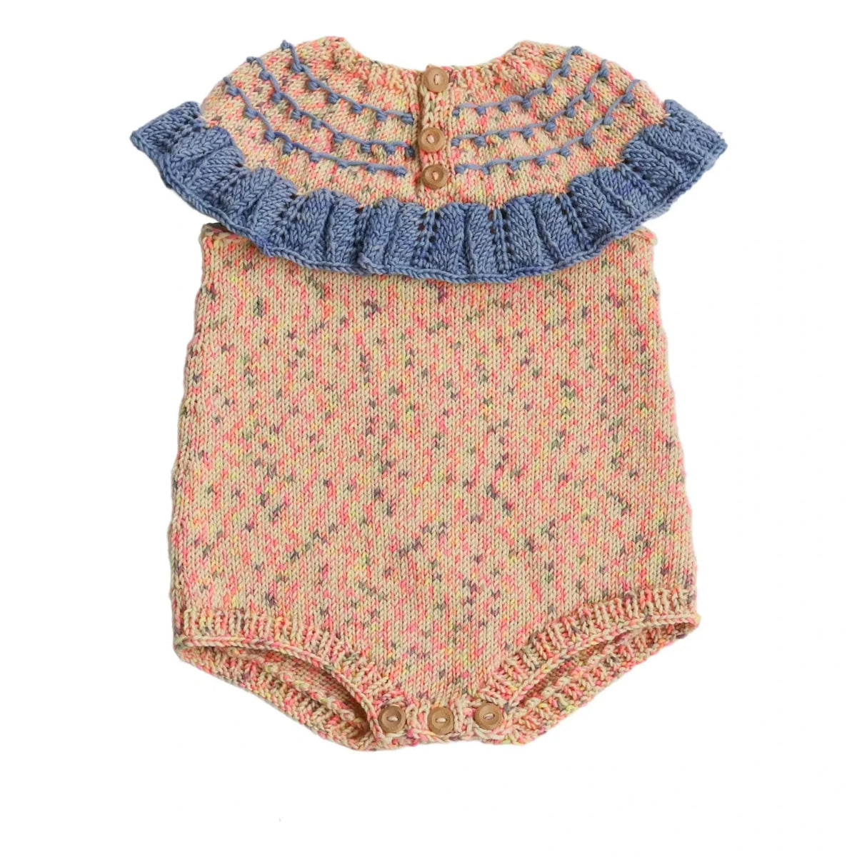 Kalinka - Dove Merino wool romper | Pink