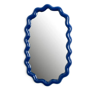 &Klevering - Zigzag Oval Mirror | Navy Blue
